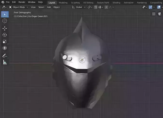 Go Onger RPM Green Helmet 3D print model