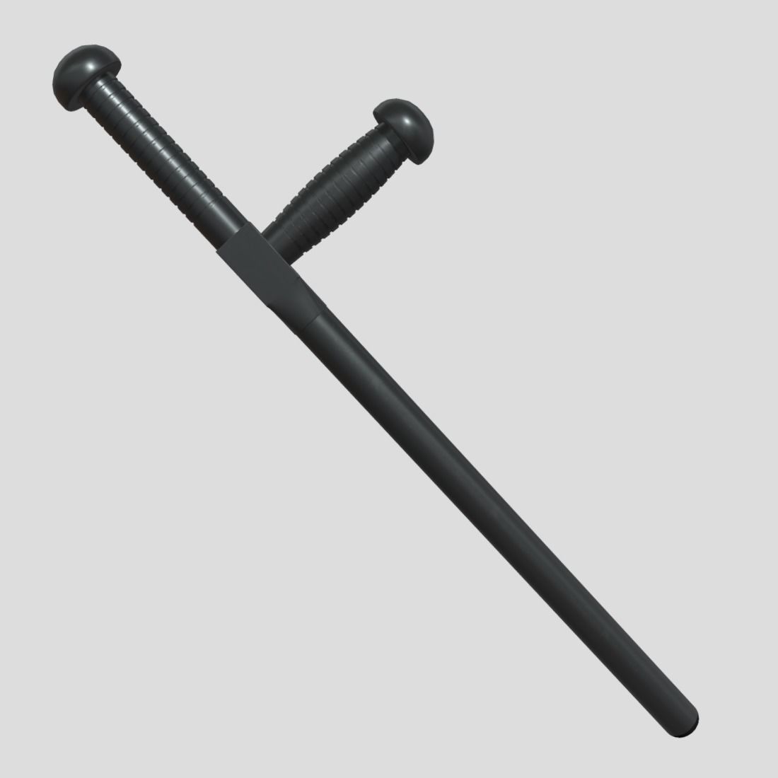 Police Baton 2 Low-poly 3D model_3