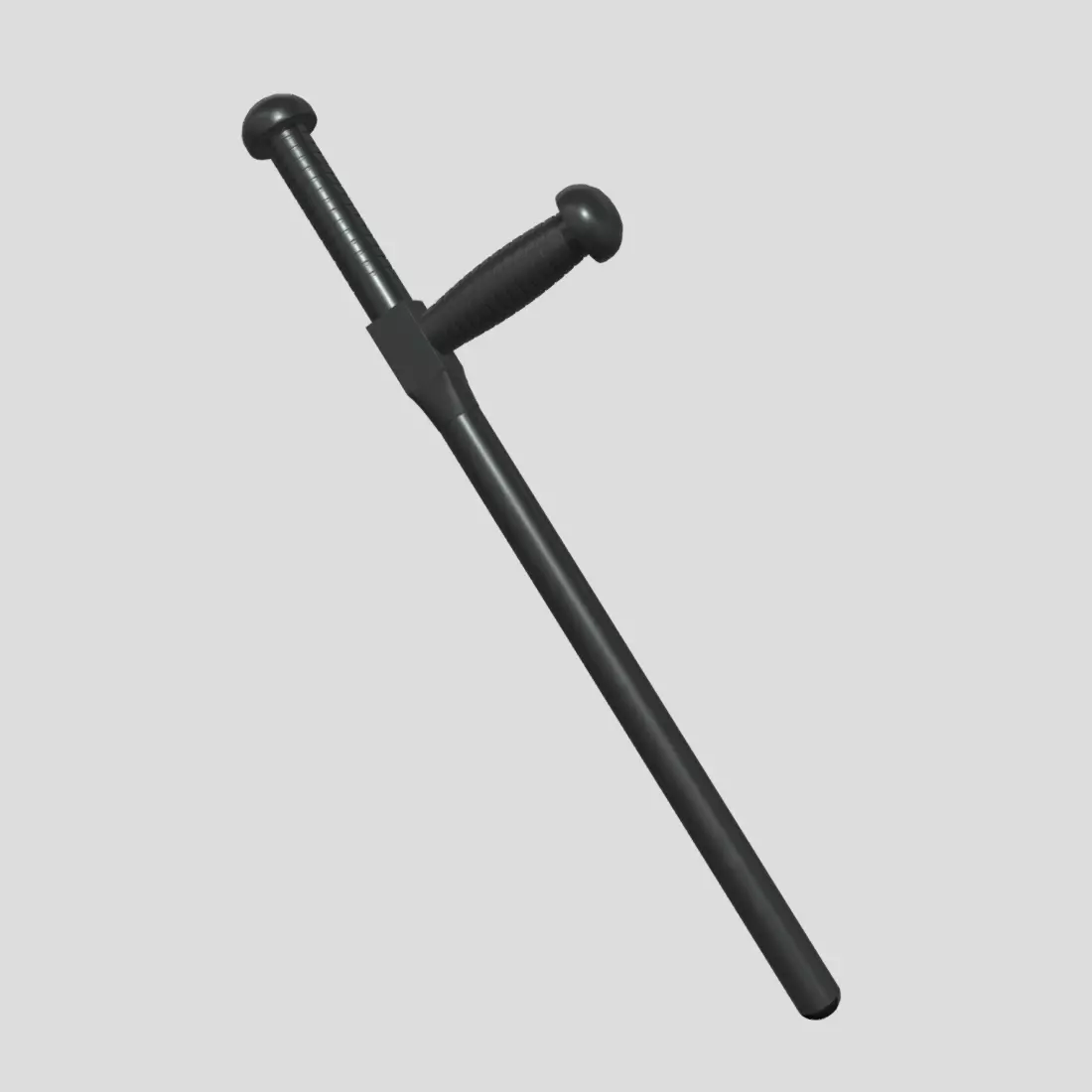Police Baton 2 Low-poly 3D model_0