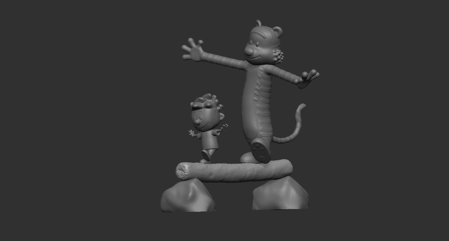 Calvin Y Hobbes 3D print model_2