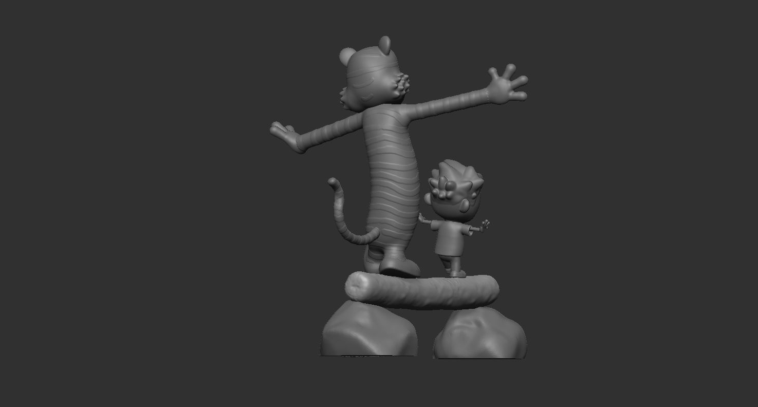 Calvin Y Hobbes 3D print model_3