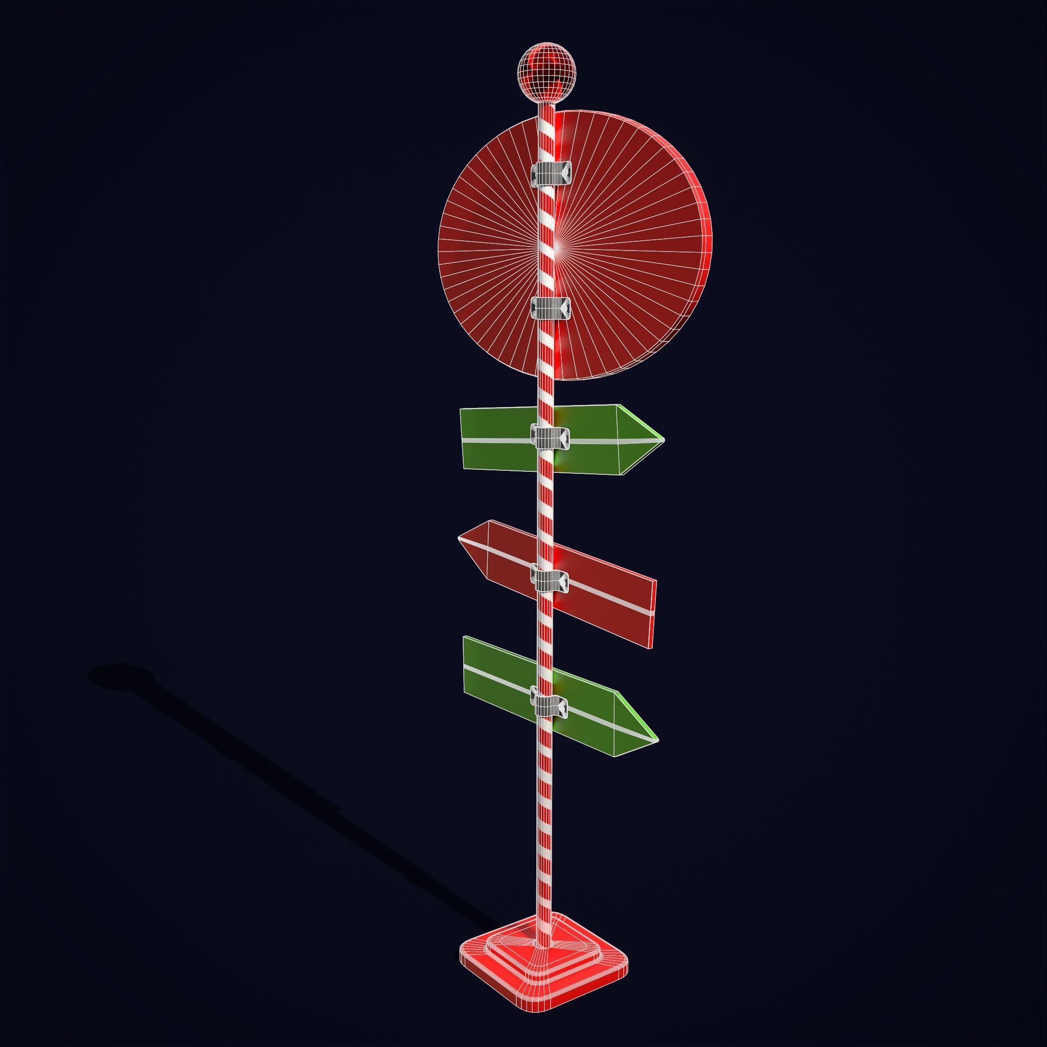 North Pole Sign  Low-poly 3D model_8