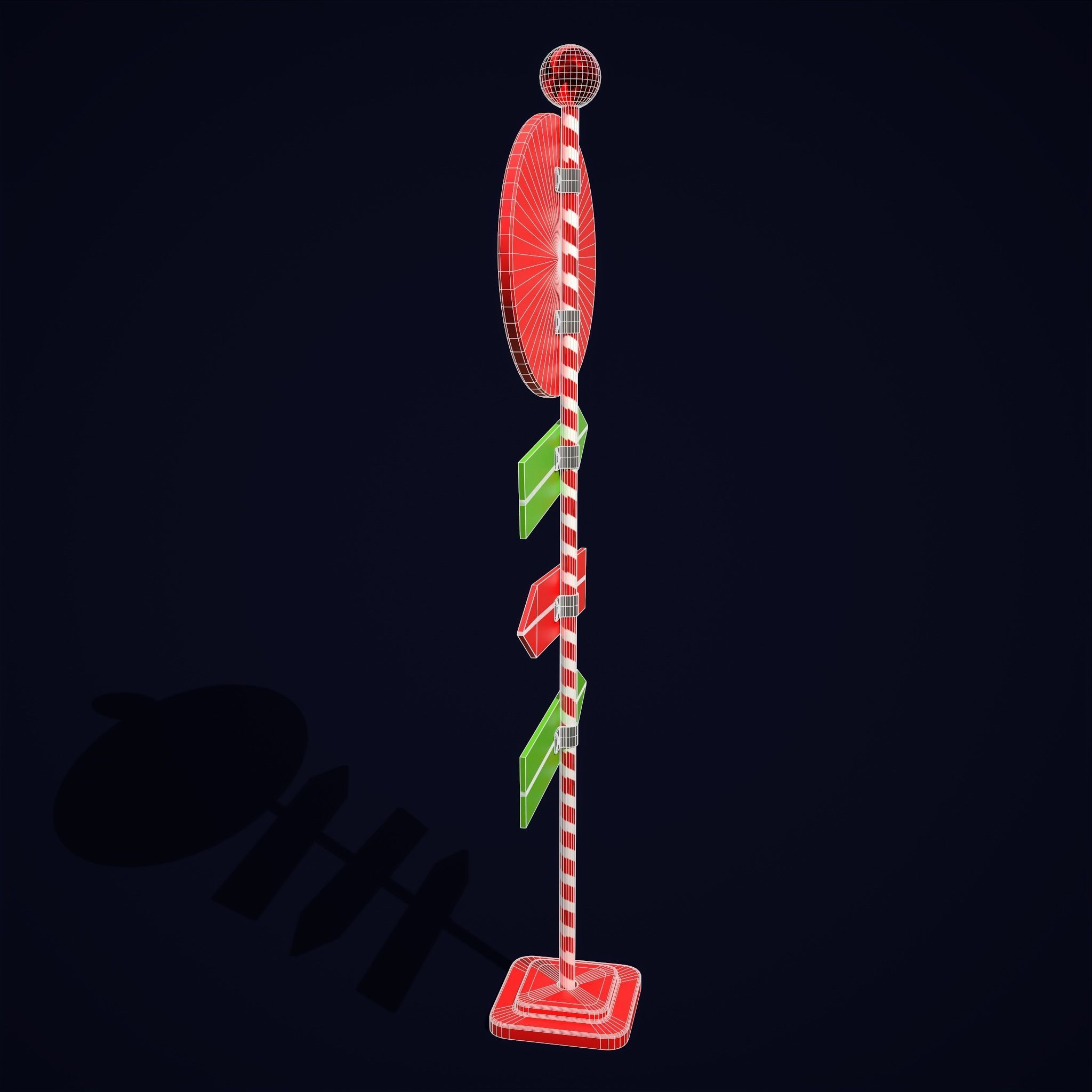 North Pole Sign  Low-poly 3D model_14