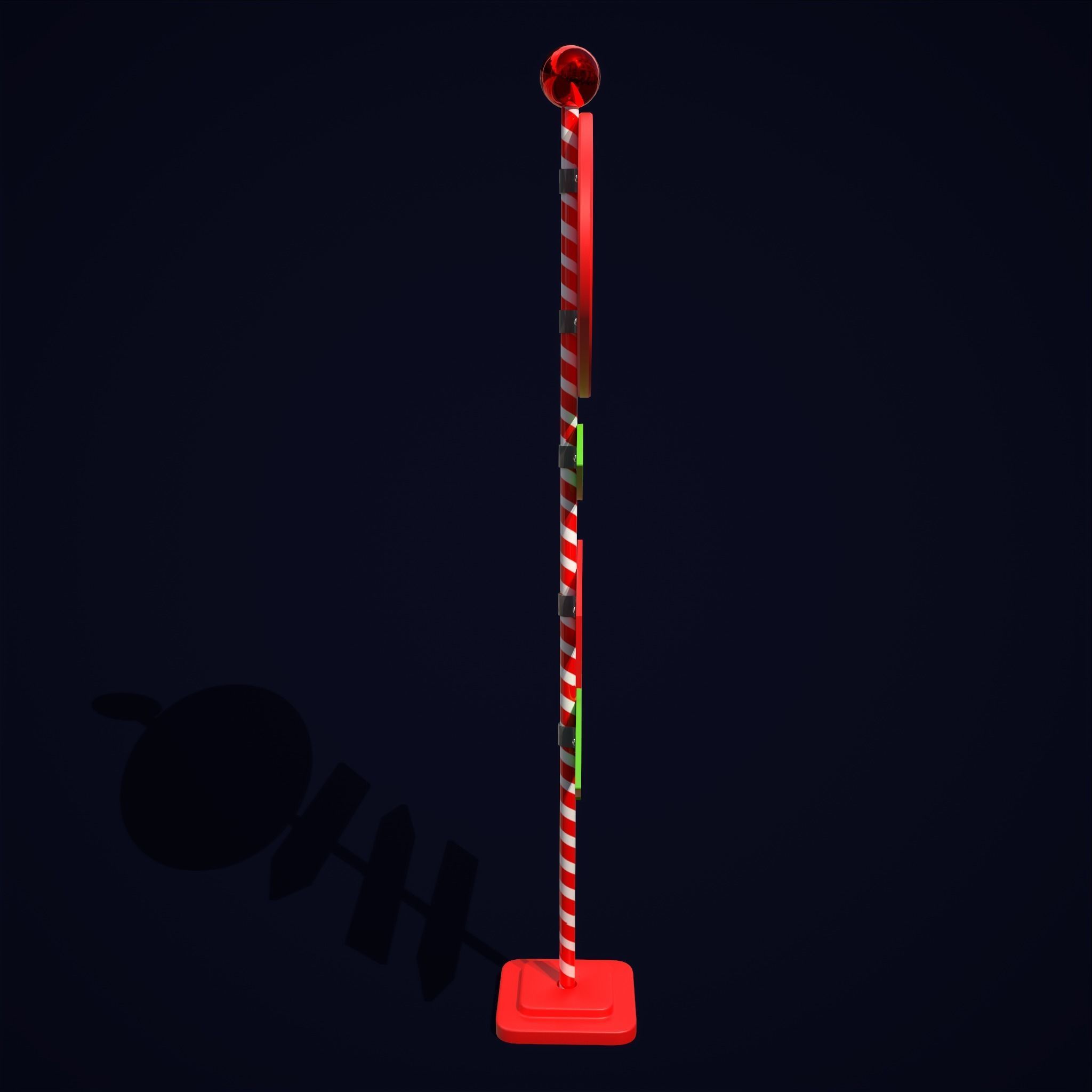 North Pole Sign  Low-poly 3D model_5