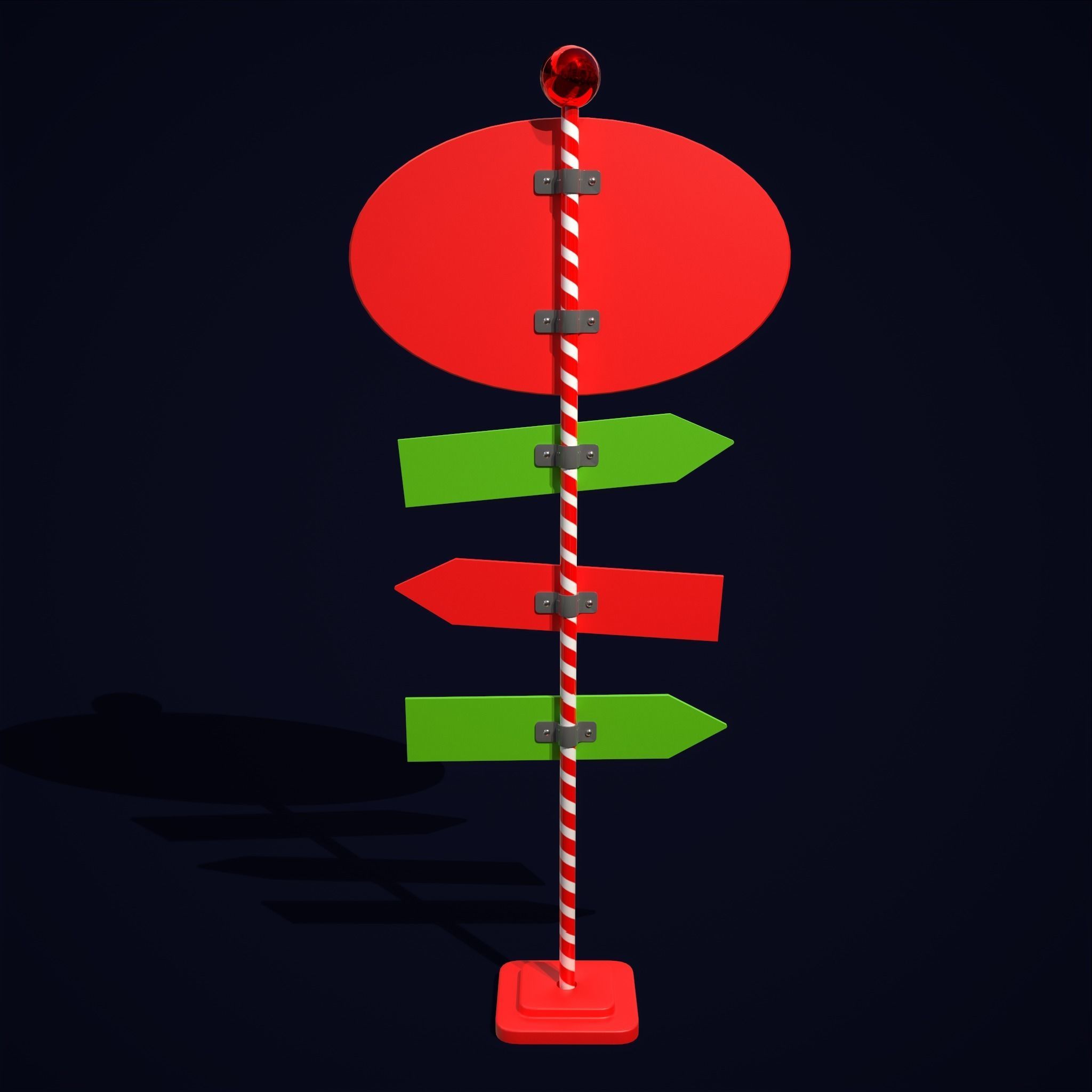 North Pole Sign  Low-poly 3D model_9