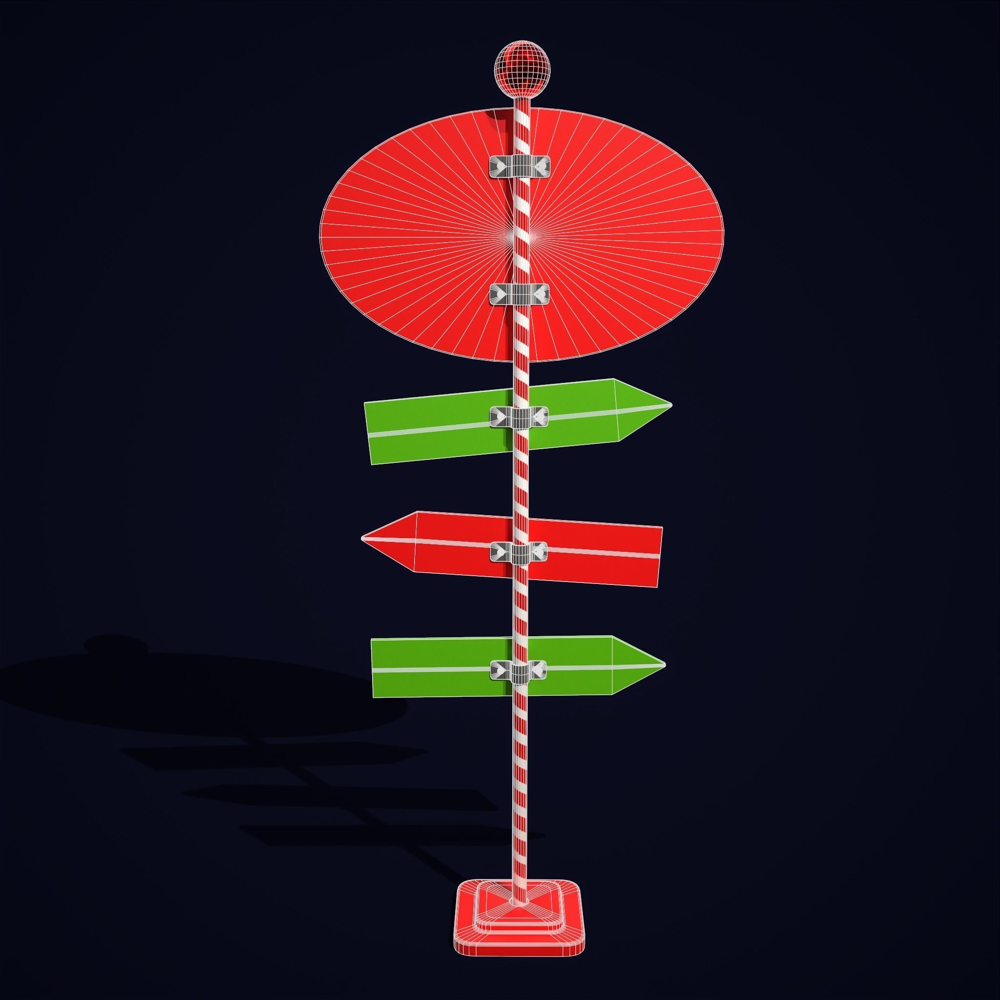 North Pole Sign  Low-poly 3D model_10