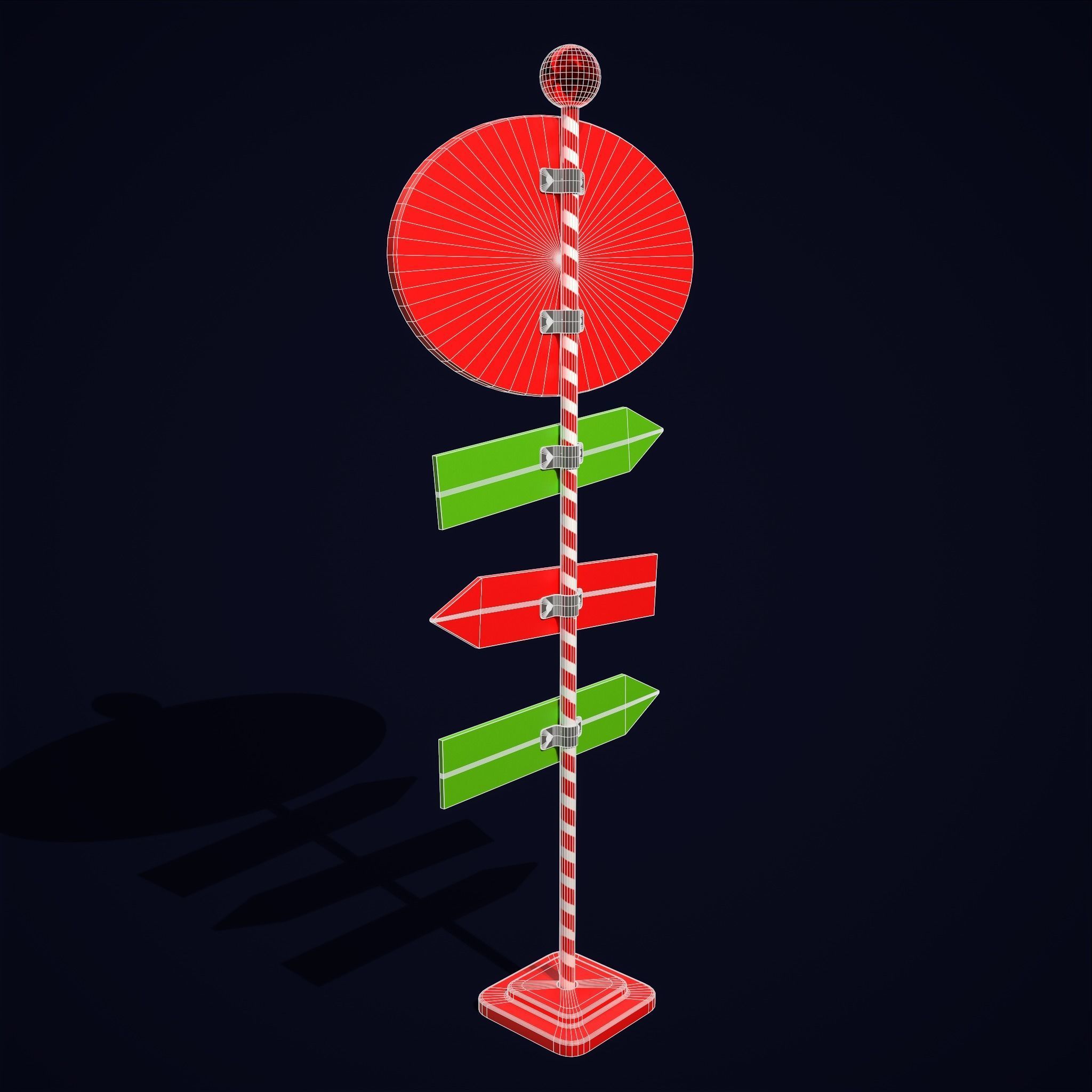 North Pole Sign  Low-poly 3D model_12