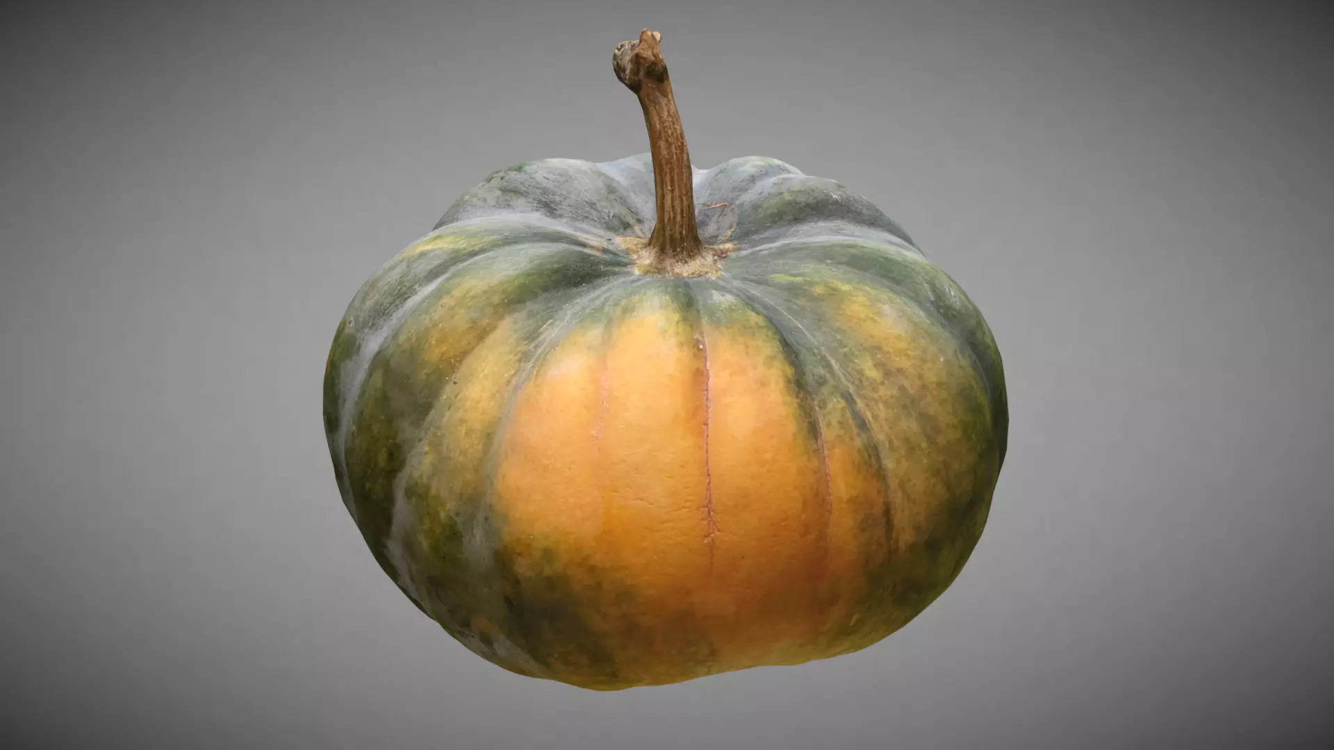 Pumpkin Green Low-poly 3D model_0