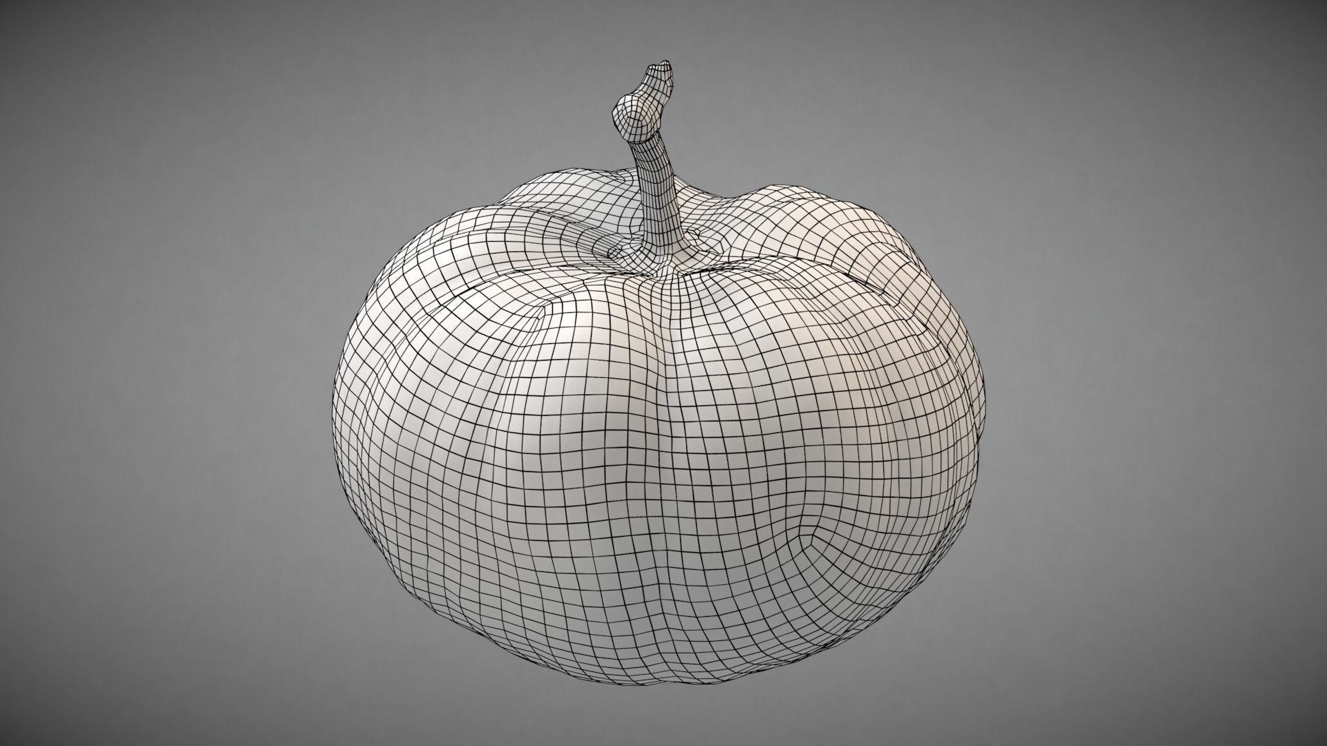 Pumpkin Green Low-poly 3D model_12