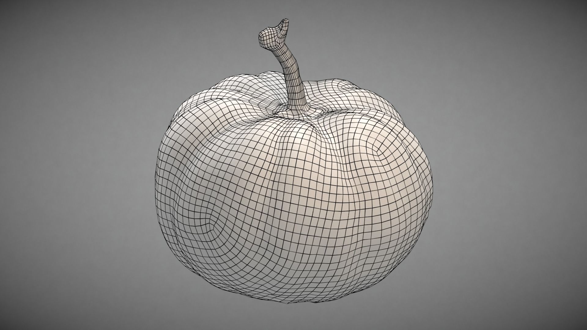 Pumpkin Green Low-poly 3D model_13