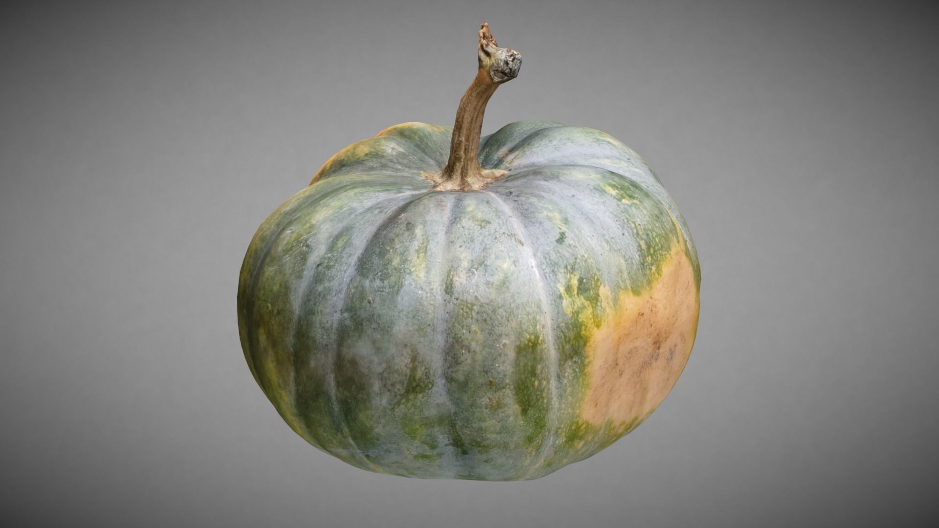 Pumpkin Green Low-poly 3D model_2