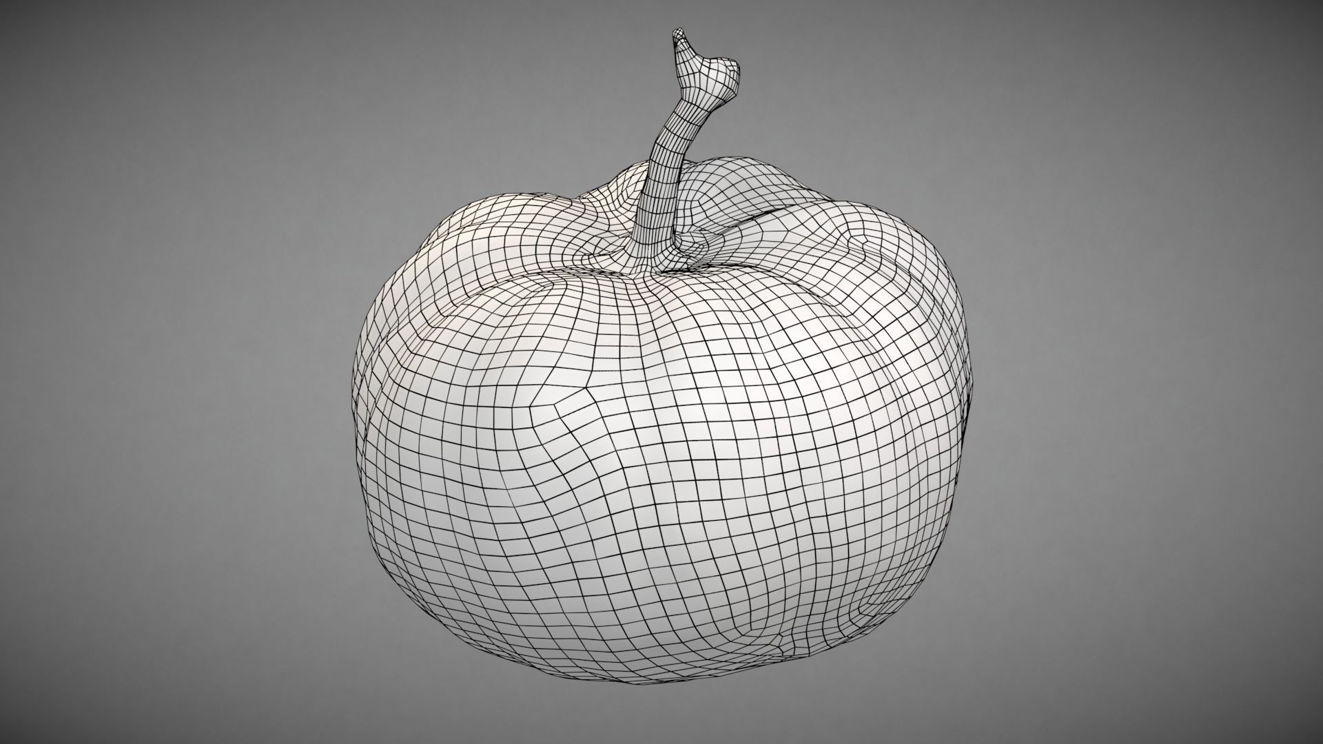 Pumpkin Green Low-poly 3D model_10