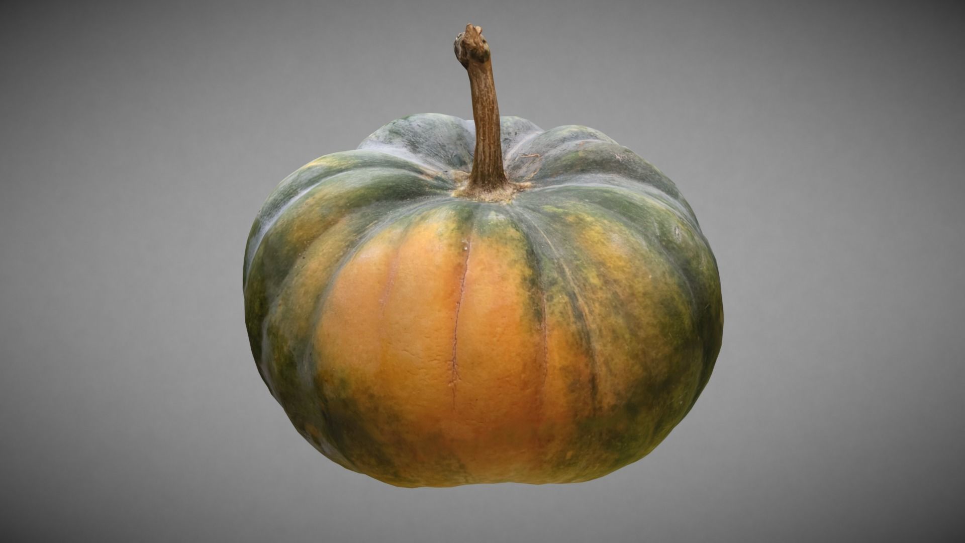 Pumpkin Green Low-poly 3D model_5