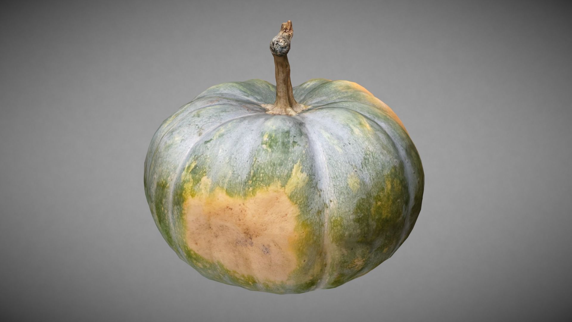 Pumpkin Green Low-poly 3D model_3