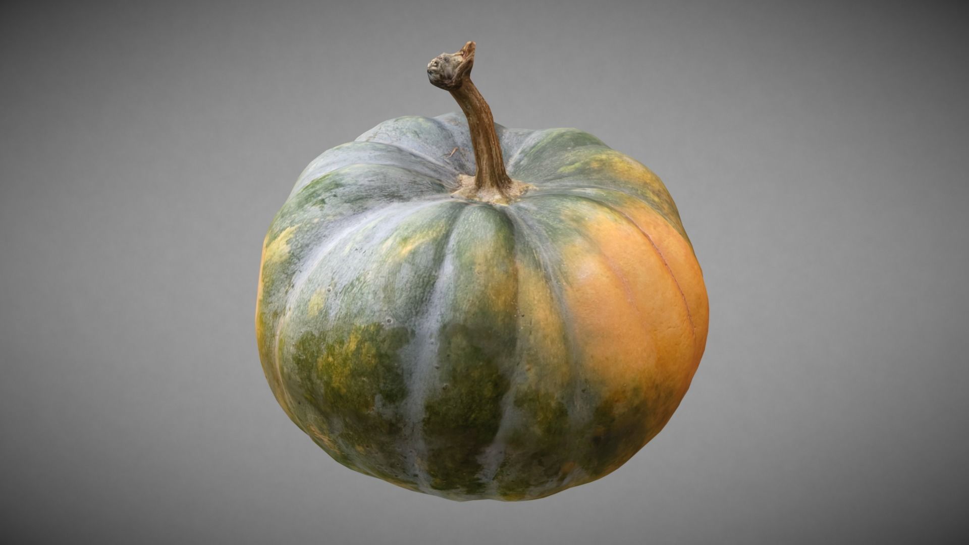 Pumpkin Green Low-poly 3D model_4