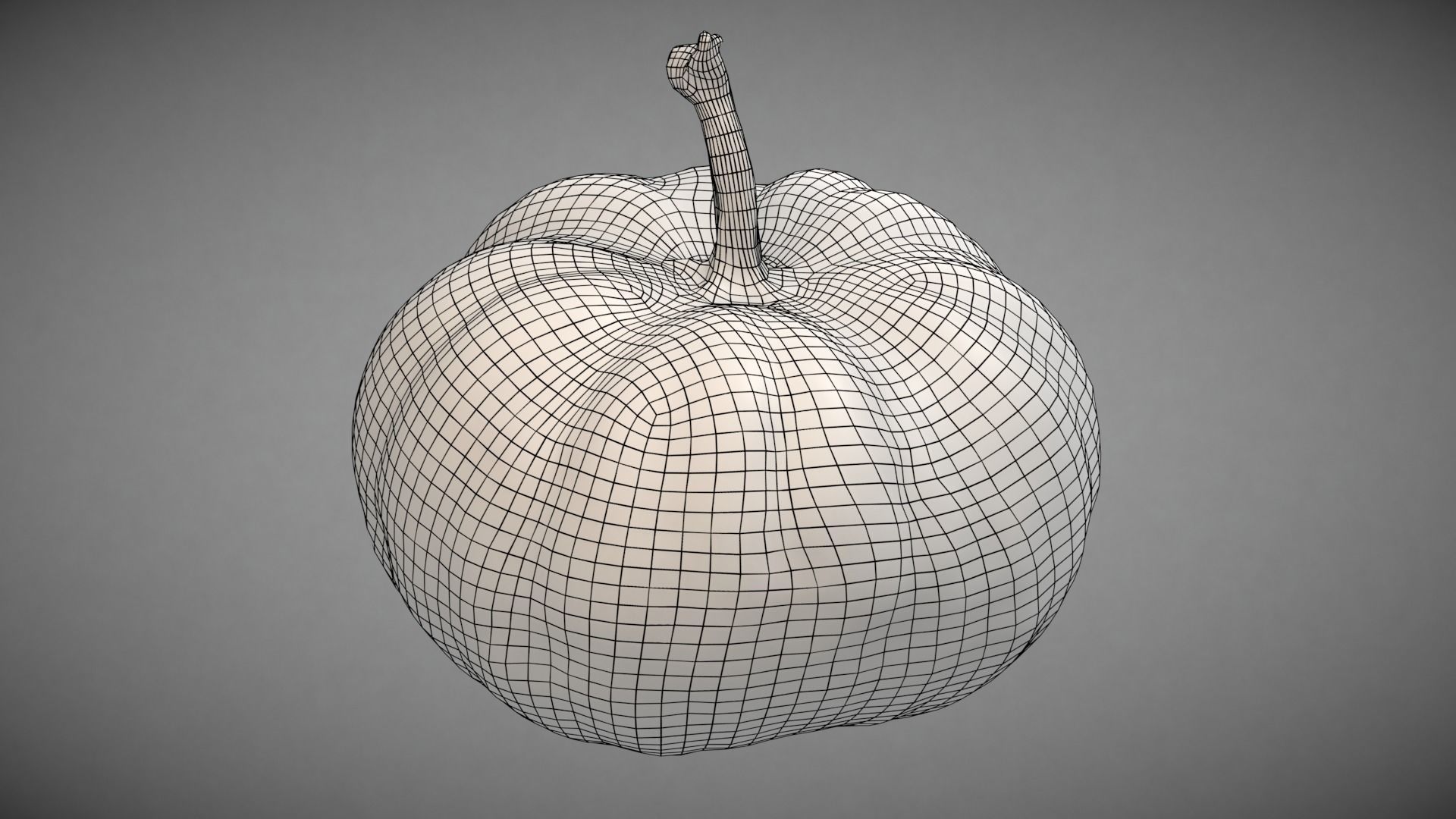 Pumpkin Green Low-poly 3D model_8