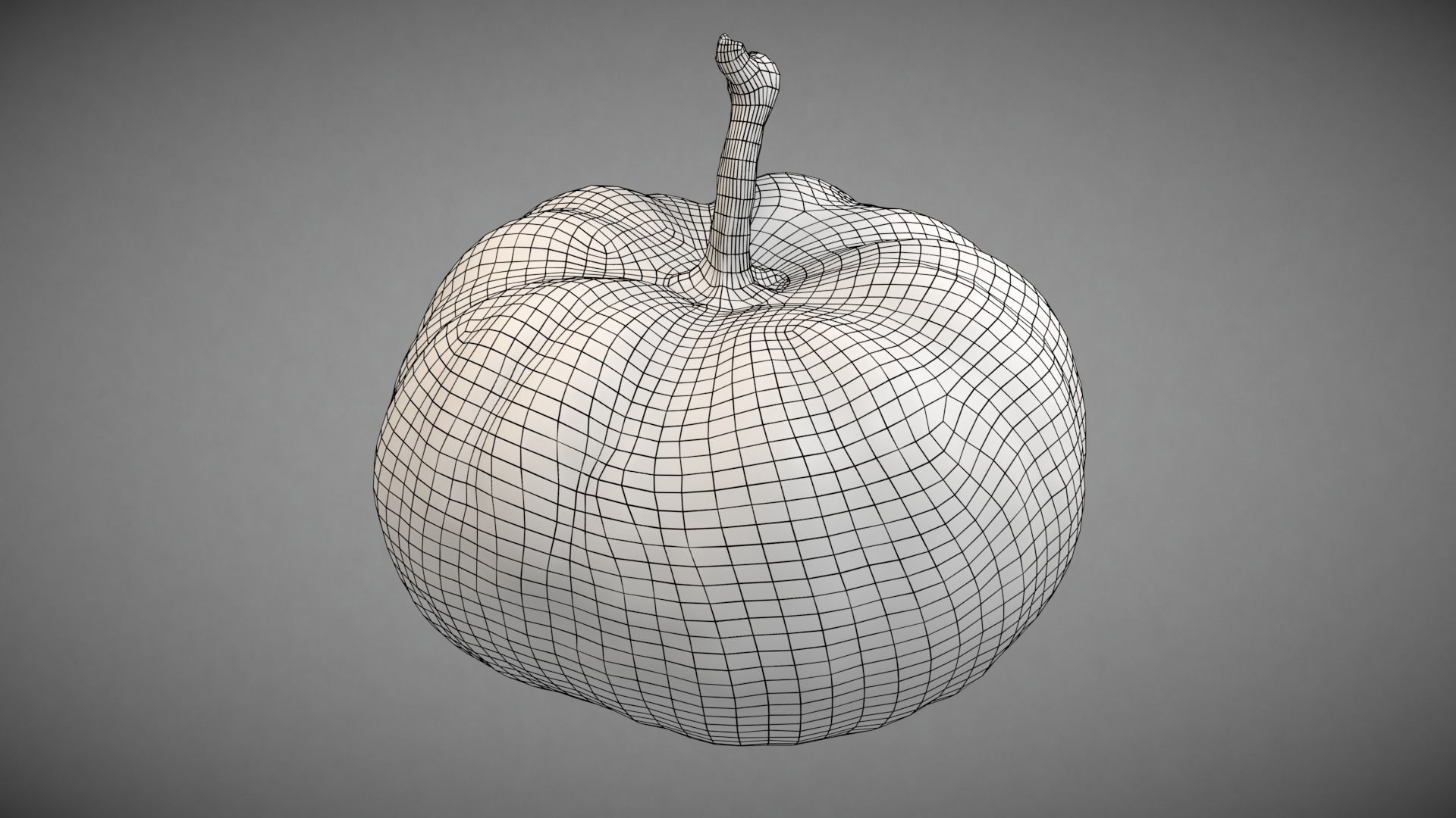 Pumpkin Green Low-poly 3D model_9