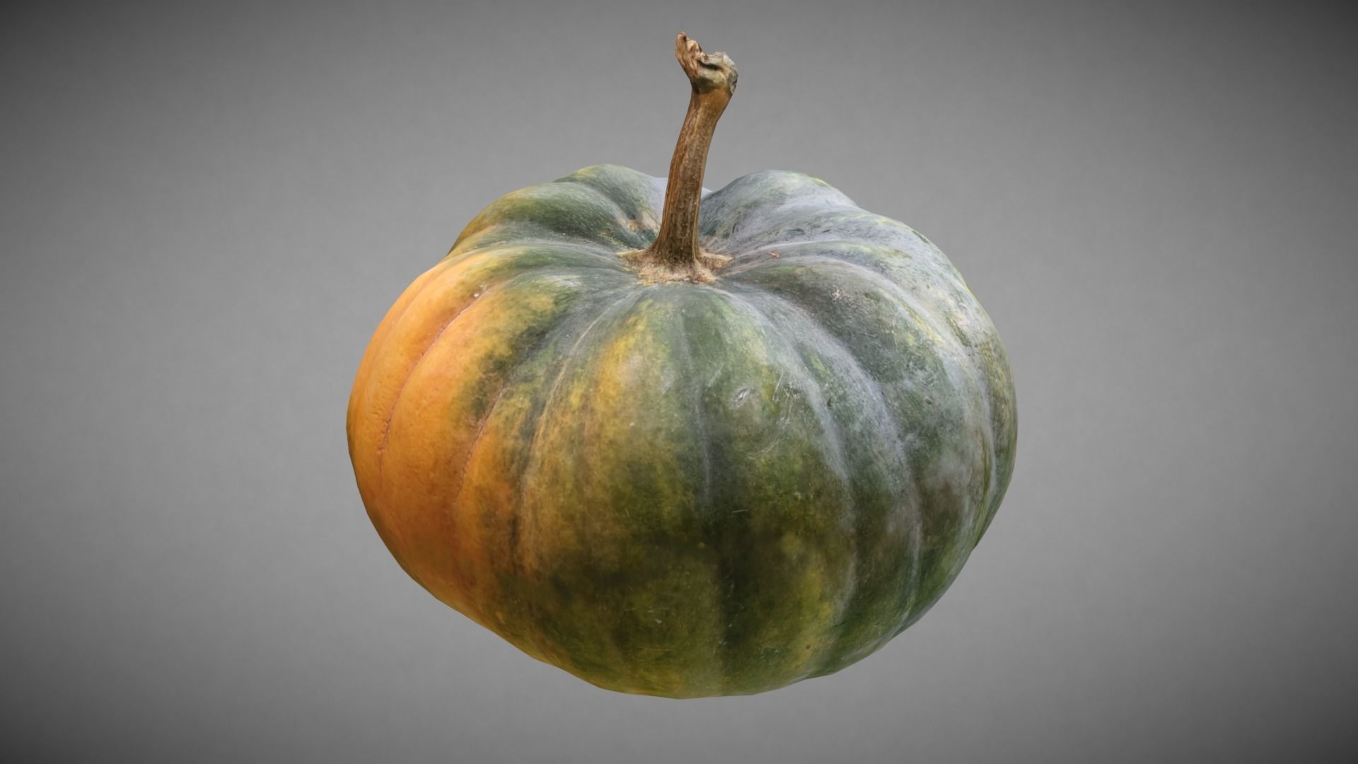 Pumpkin Green Low-poly 3D model_1