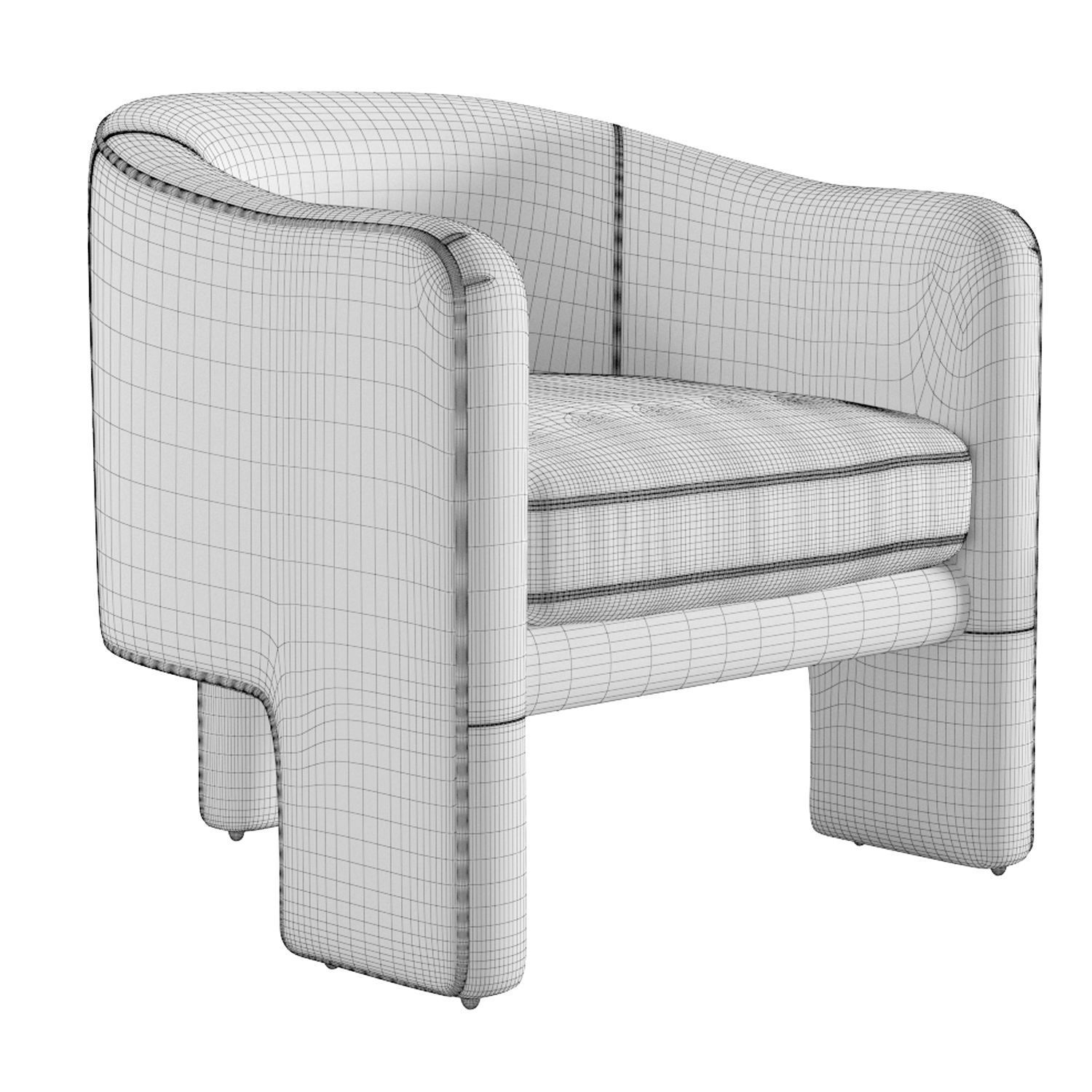 Fairfax sculptural Chair CoCo Republic 3D model_9