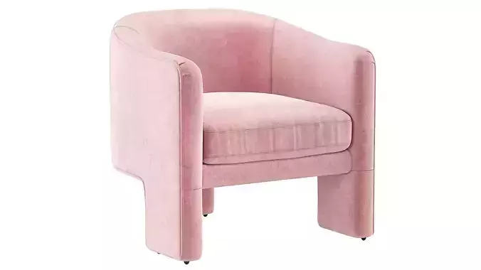 Fairfax sculptural Chair CoCo Republic 3D model