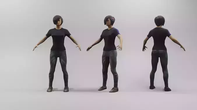 Female Character - Low Poly - Game Ready