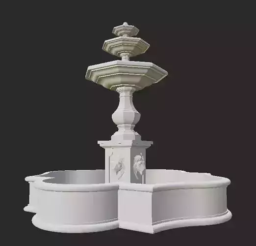 fountain landscaping 3D