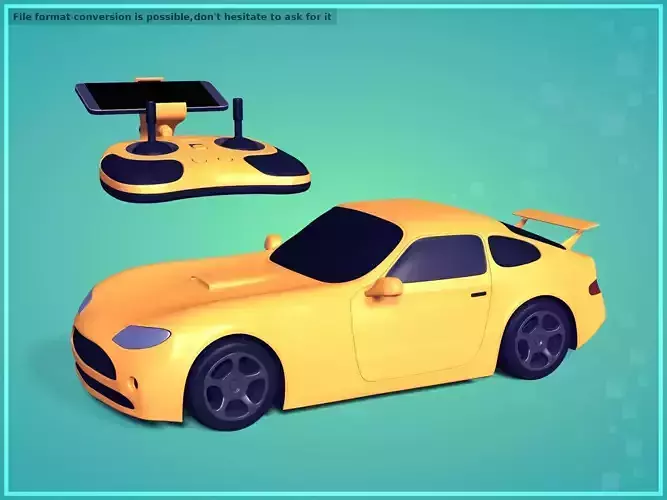 Cartoon Toy Car and Radio Controller