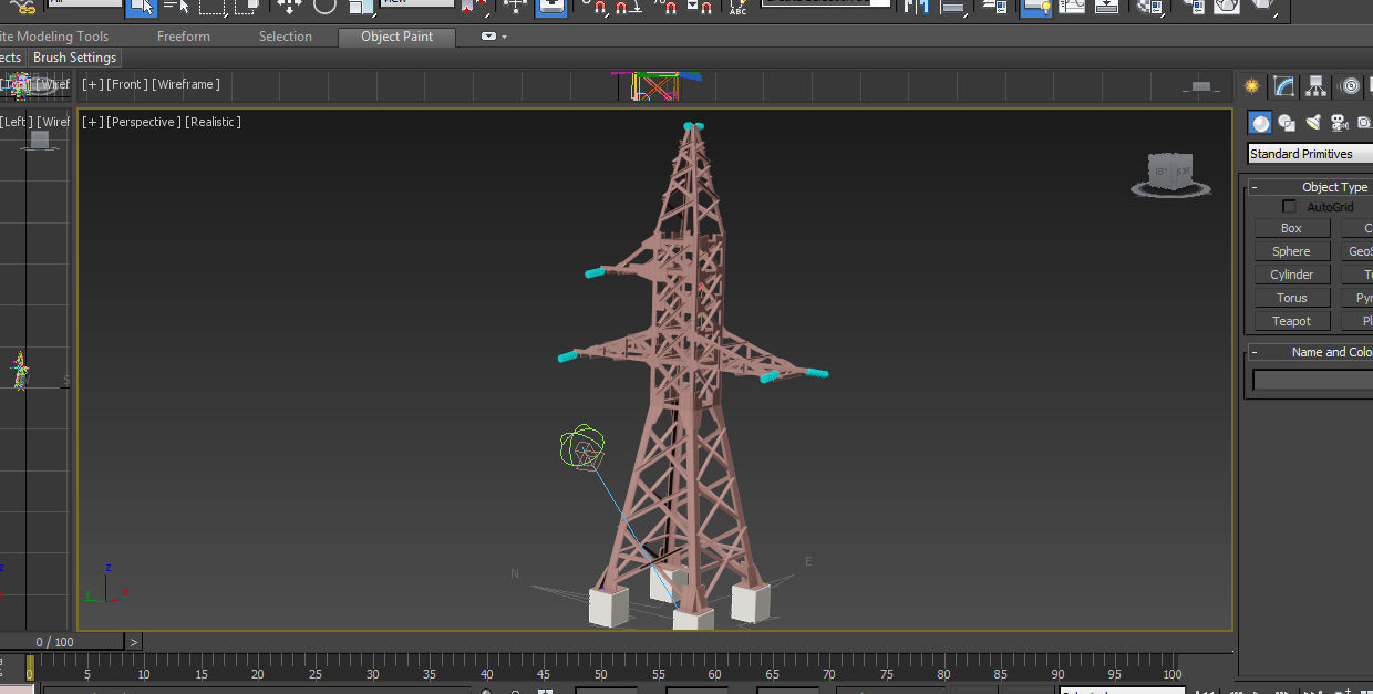 Electrisity Tower 110kV Free low-poly 3D model_1