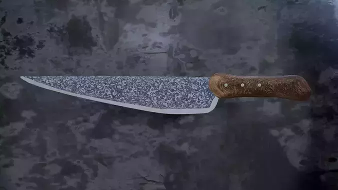 Rustic Damascus Steel Knife