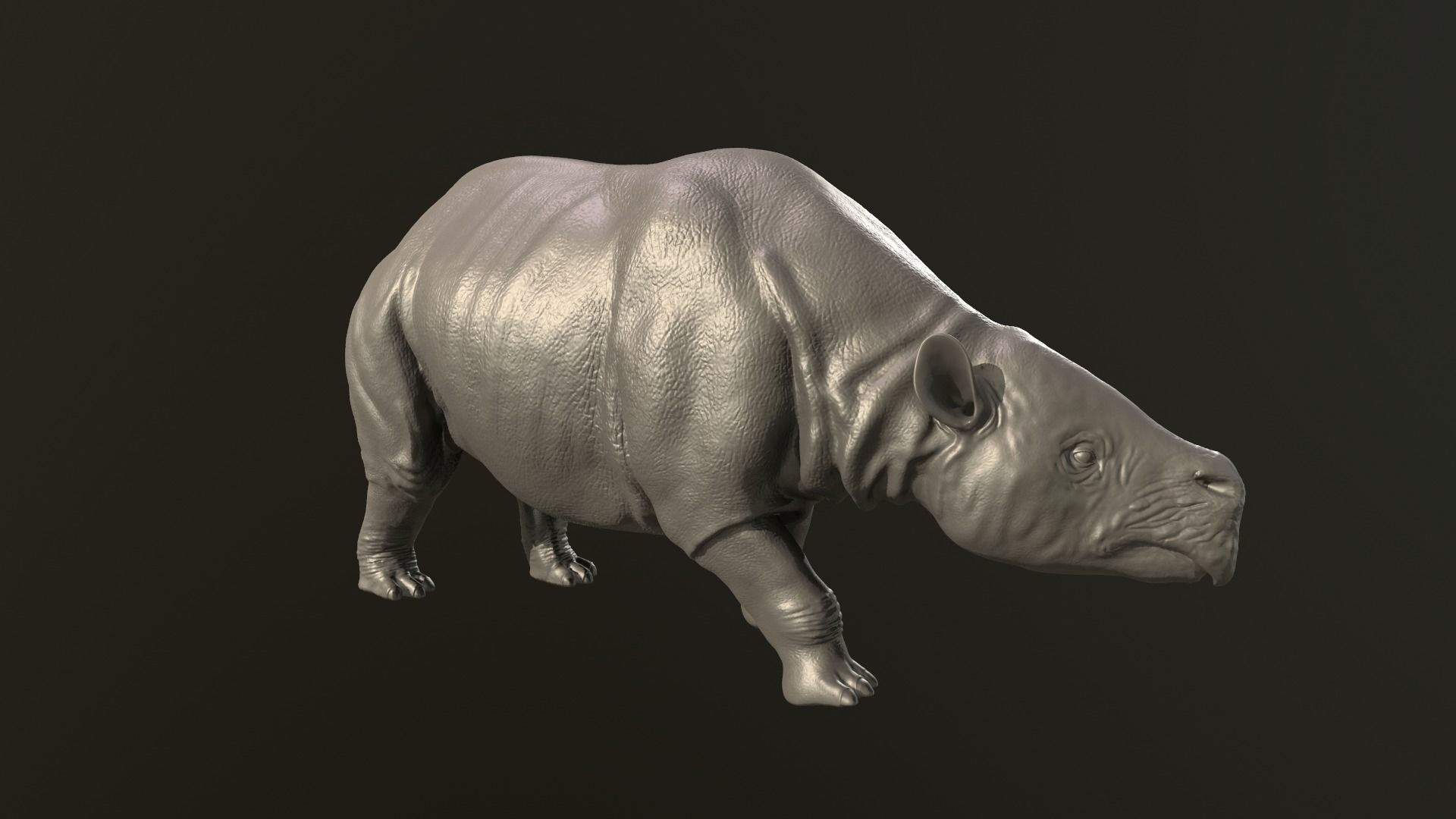 Toxodon rhinoceros 3D print model_3