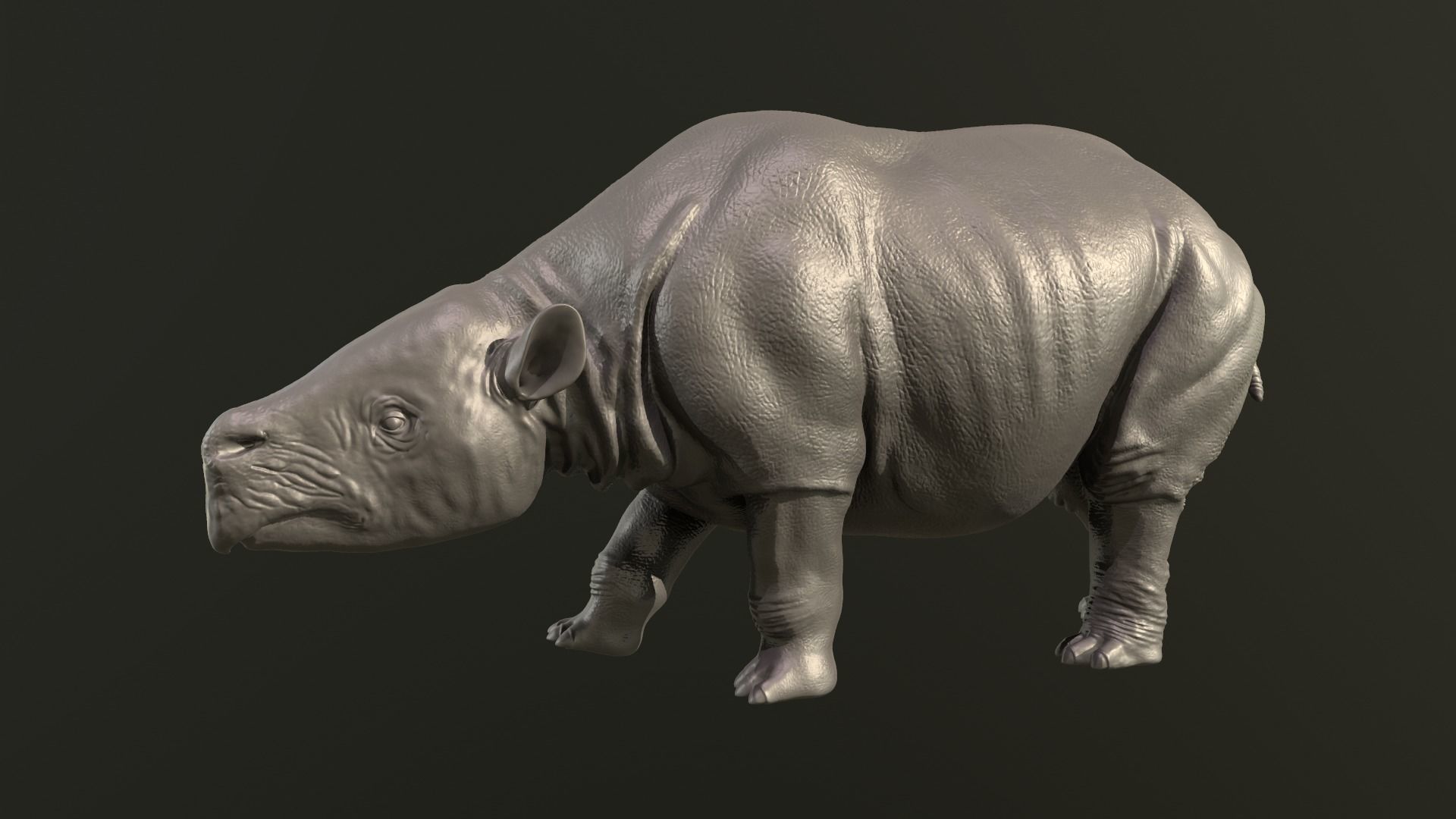 Toxodon rhinoceros 3D print model_6