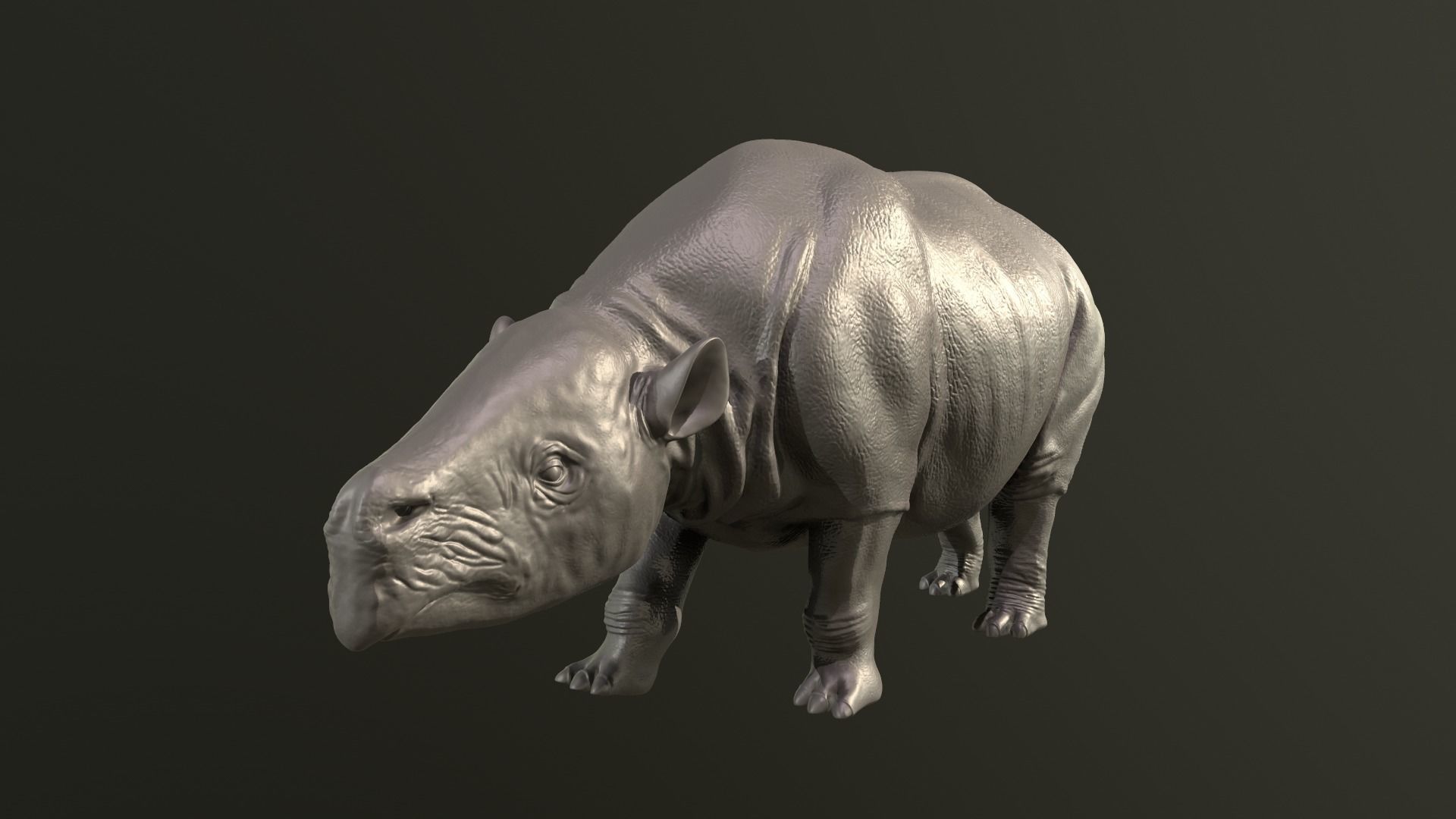 Toxodon rhinoceros 3D print model_2