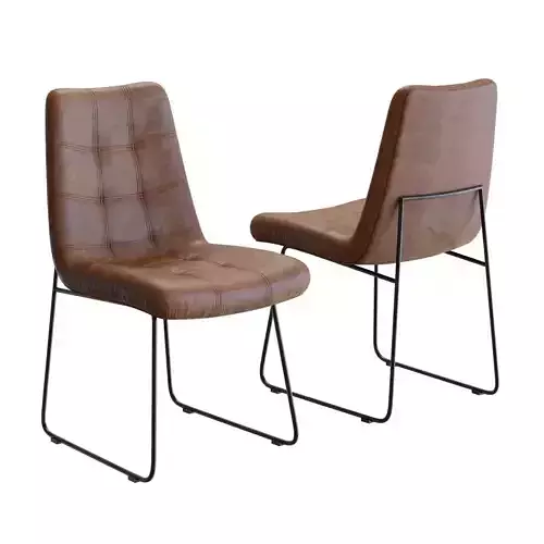 Crate and Barrel Naomi Dining Leather Chair 3D model