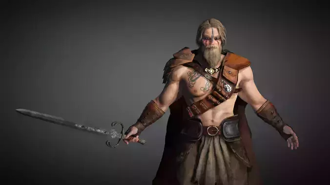 AAA Fantasy Male Character 11 Low-poly 3D model