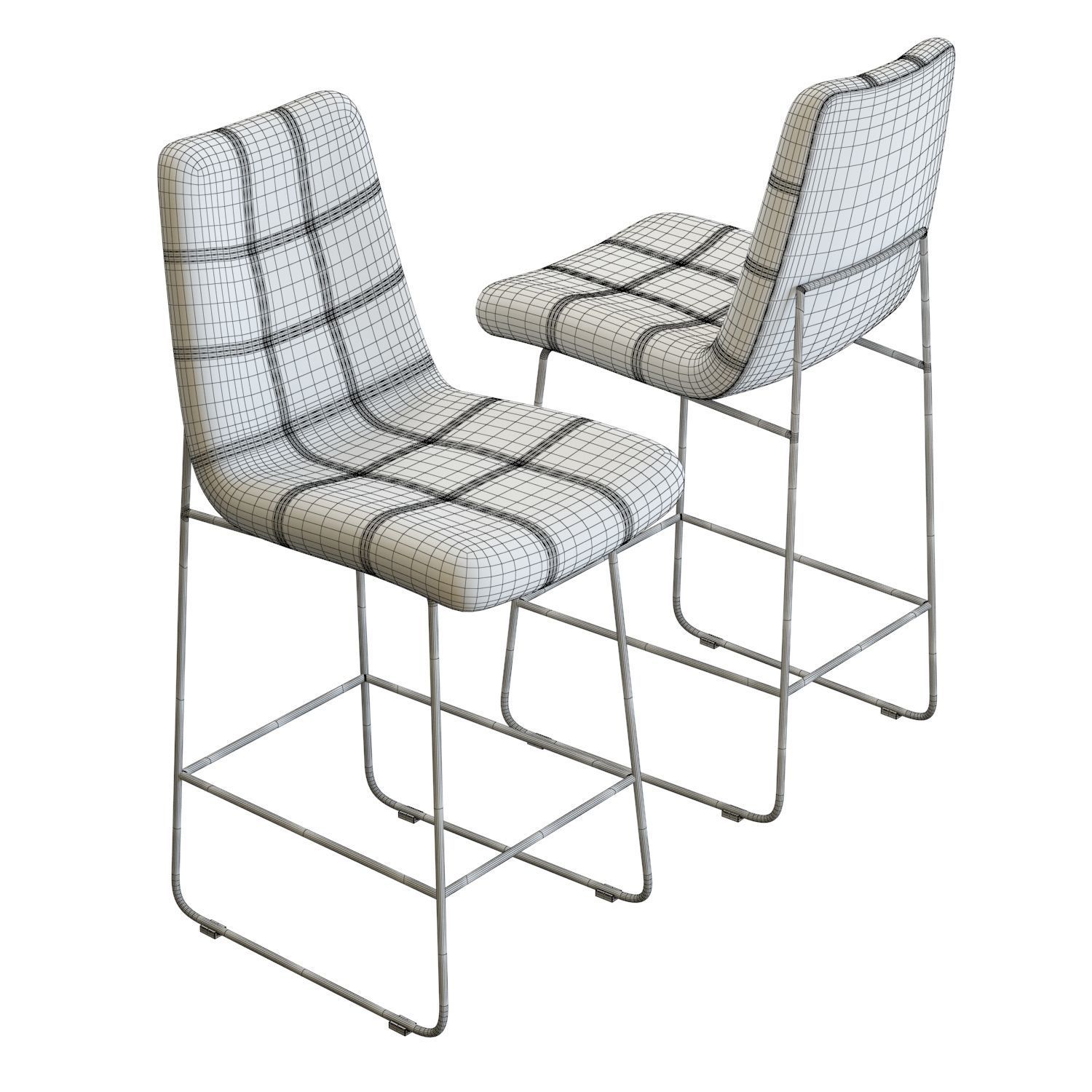 Crate and Barrel Naomi Bar Stool 3D model_5