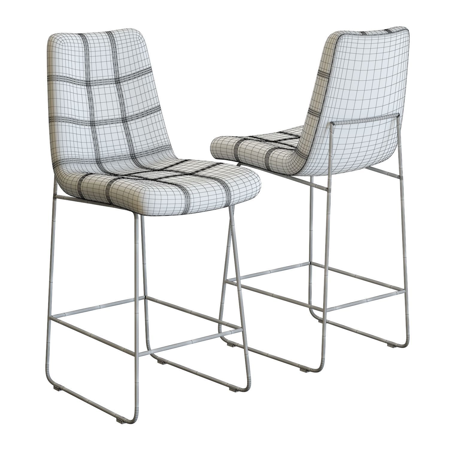 Crate and Barrel Naomi Bar Stool 3D model_4