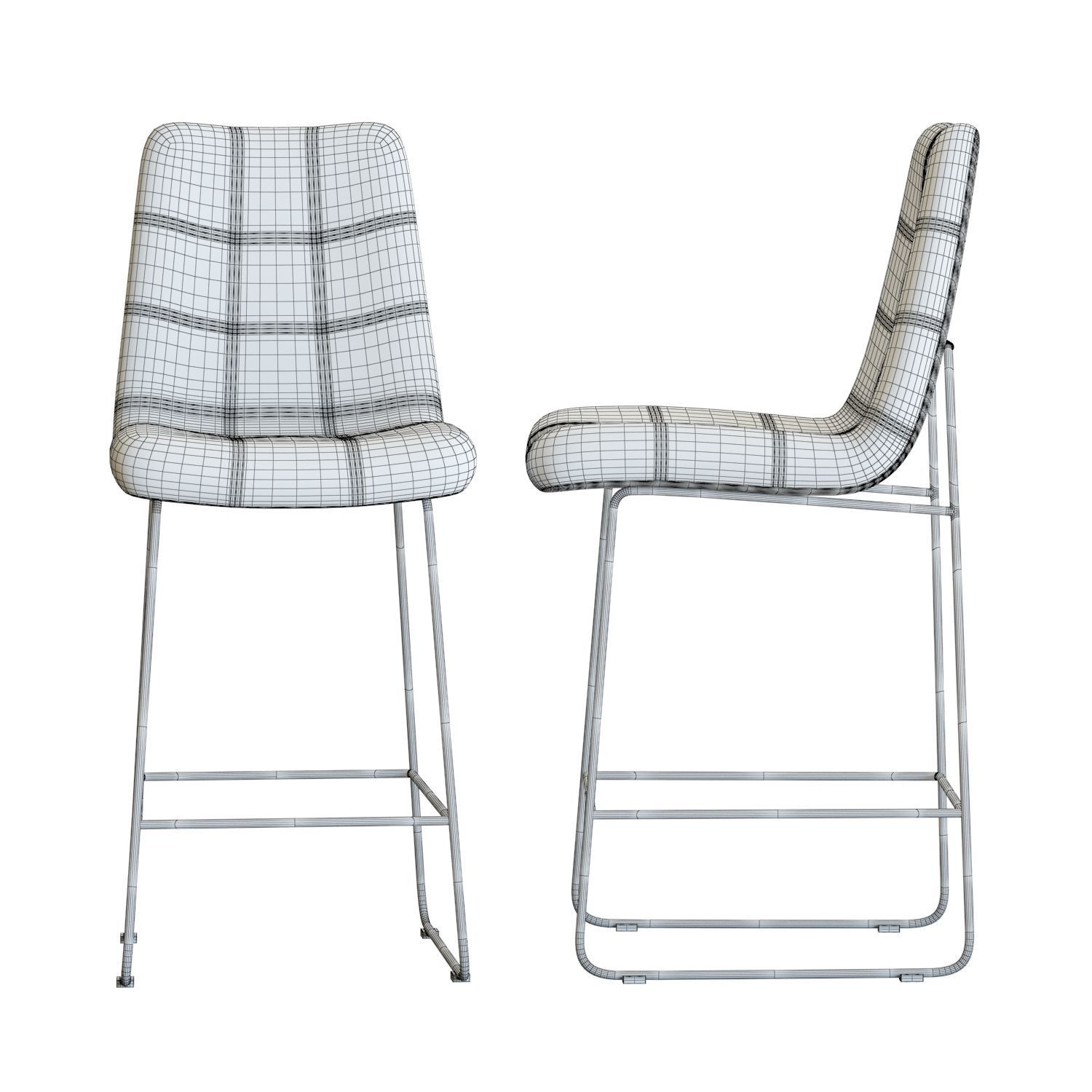 Crate and Barrel Naomi Bar Stool 3D model_6