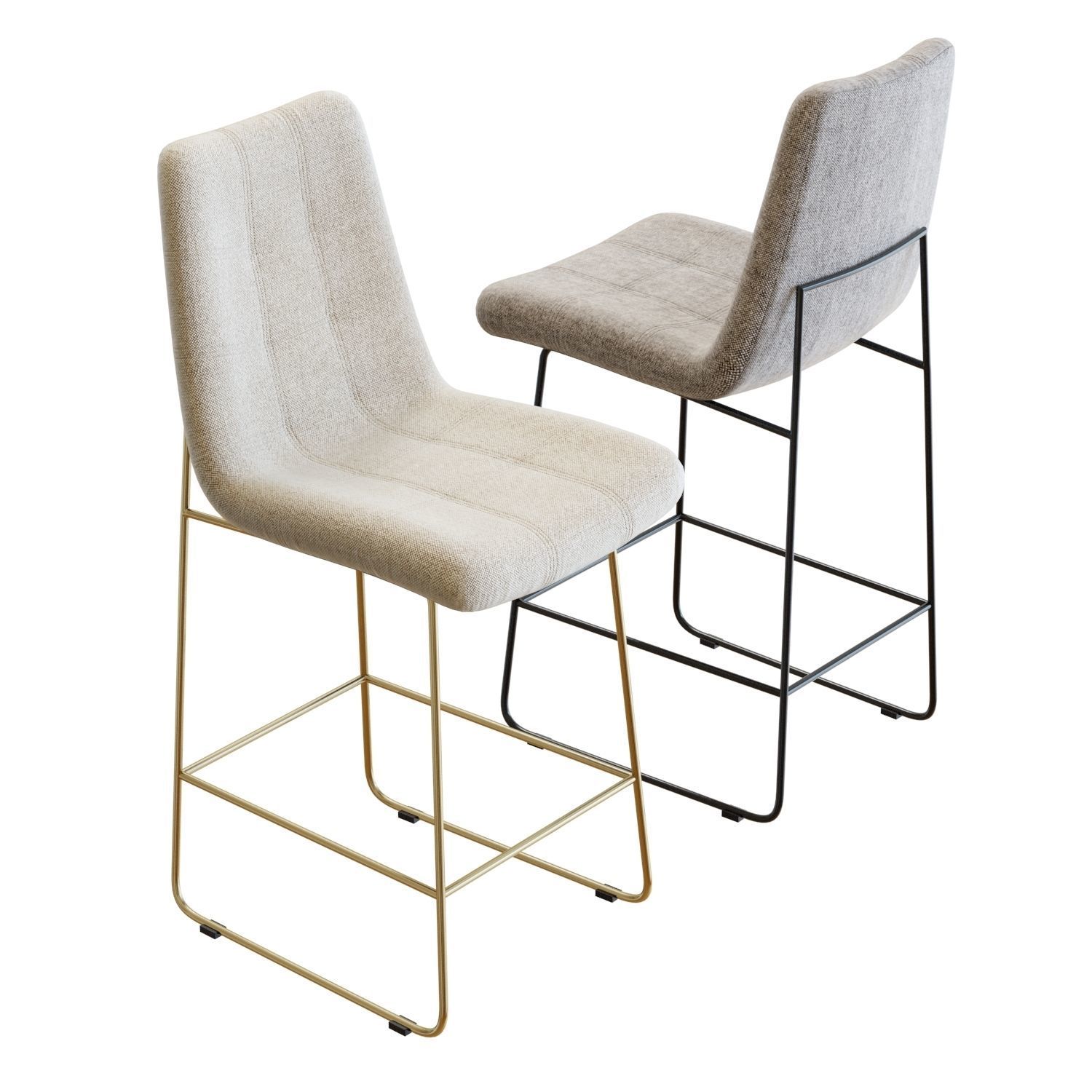 Crate and Barrel Naomi Bar Stool 3D model_1