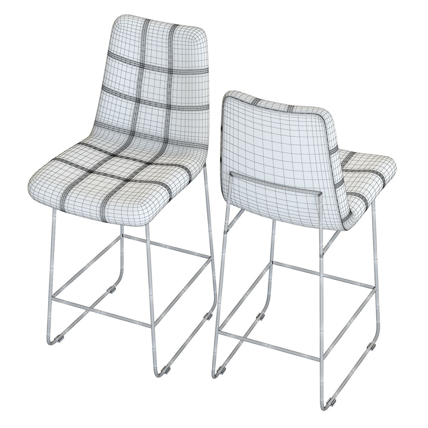 Crate and Barrel Naomi Bar Stool 3D model_7