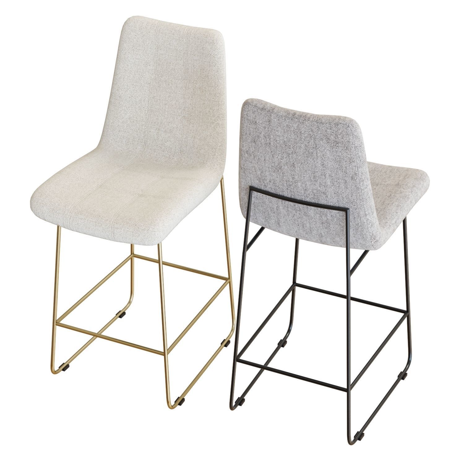Crate and Barrel Naomi Bar Stool 3D model_3