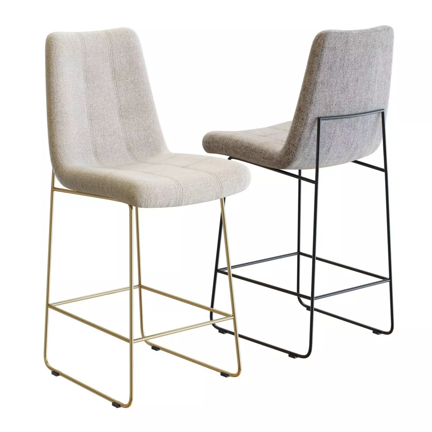 Crate and Barrel Naomi Bar Stool 3D model_0