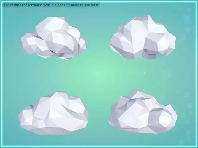 Polygonal Cartoon Clouds
