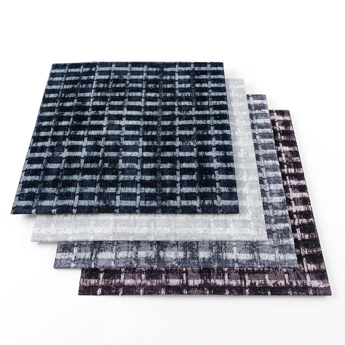 Rugs-1225 set of four squares Low-poly 3D model_0