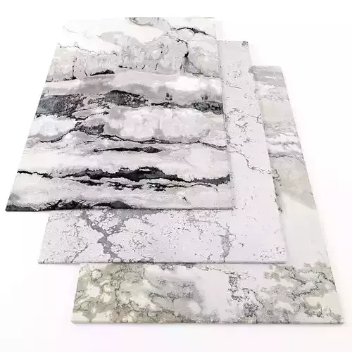 Rugs-1229 three marble tiles