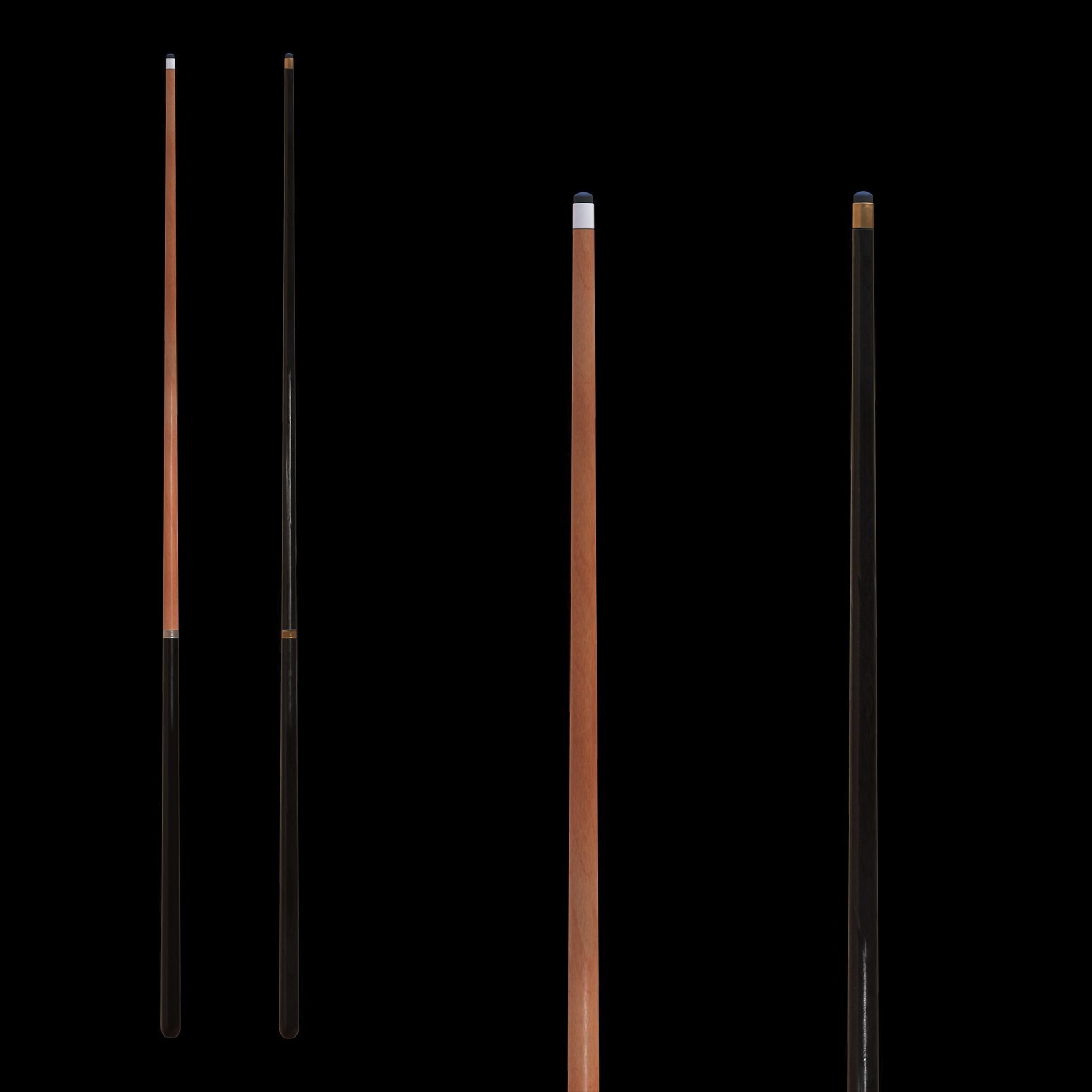 Pool Cues Low-poly 3D model_2