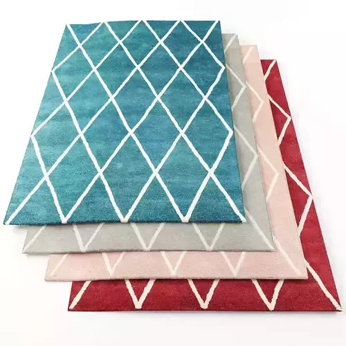 Rugs-1232 rug with diamond pattern