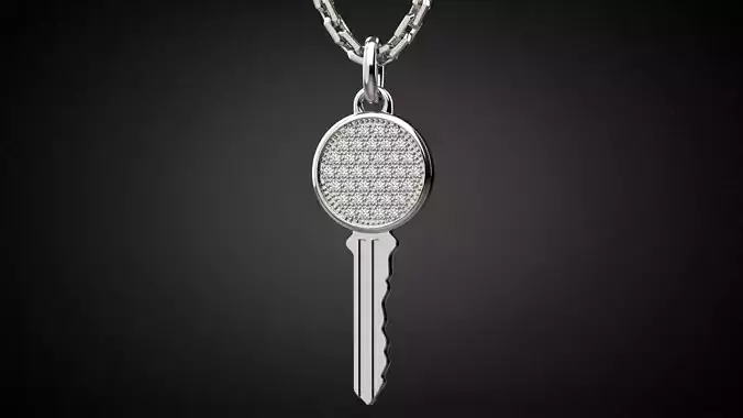 Gemstone key pendant P14