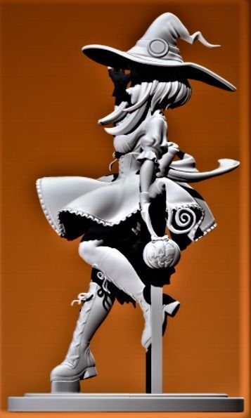 The Witch - Happy Halloween 3D print model 3D print model_2