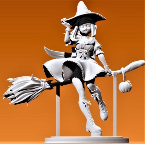 The Witch - Happy Halloween 3D print model 3D print model_1