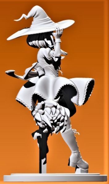 The Witch - Happy Halloween 3D print model 3D print model_3